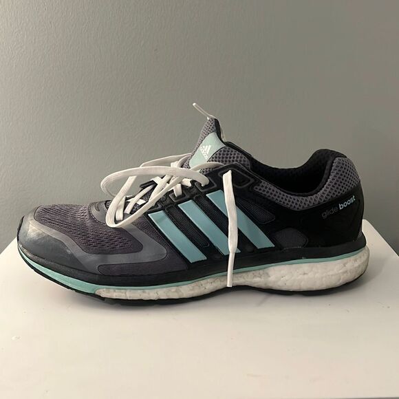 Gray & Blue Adidas Supernova Glide 6 Running Shoe - Picture 8 of 14